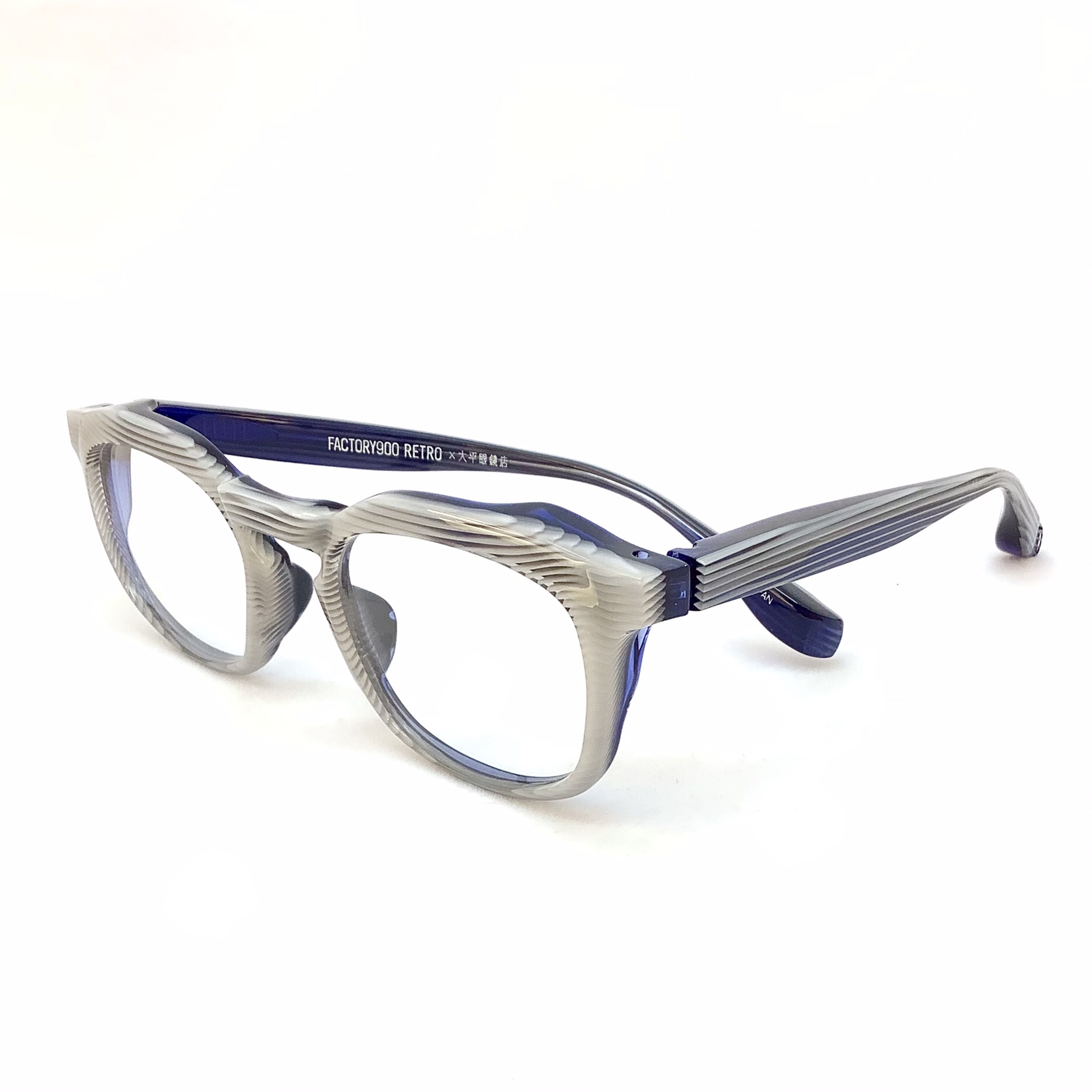 RF-036 487B(ブルーホワイトストライプ)＜FACTOR900RETRO＞ – 大平眼鏡店｜福島県いわき市のメガネ専門店 。めがね・サングラス・レンズのことならお任せください。
