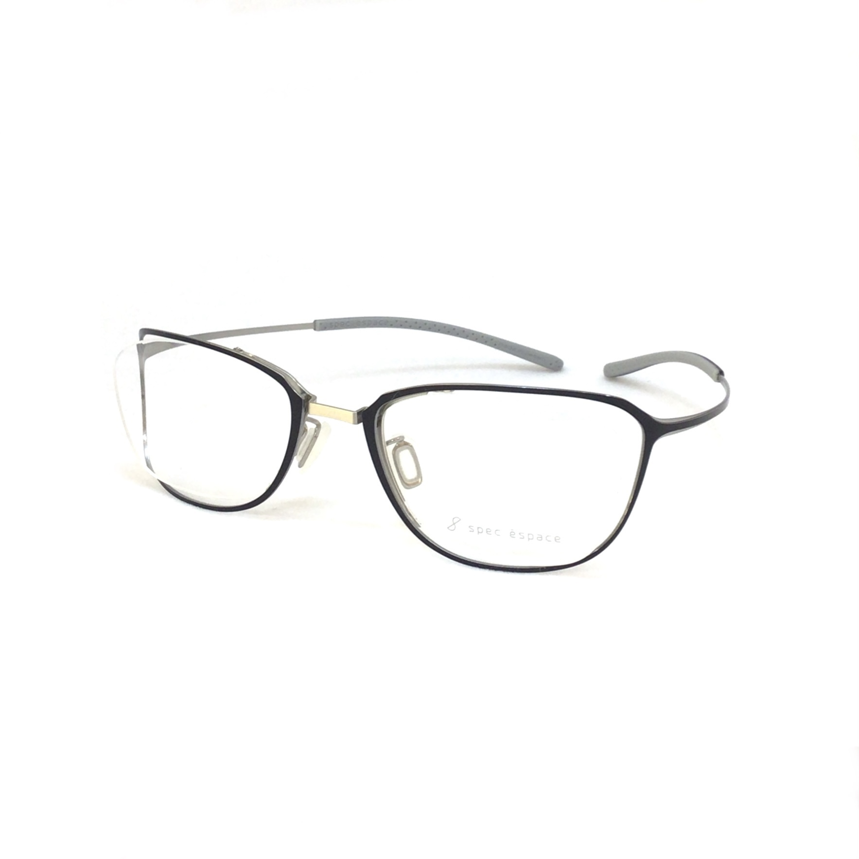 05 shiny black / shiny silver＜spec espace＞ – 大平眼鏡店｜福島県いわき市のメガネ専門店。めがね・サングラス・レンズのことならお任せください。